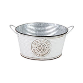 Hectarul - Suport decorativ pentru ghiveci, alb, din metal, Ø25x12 cm, Sunnydays